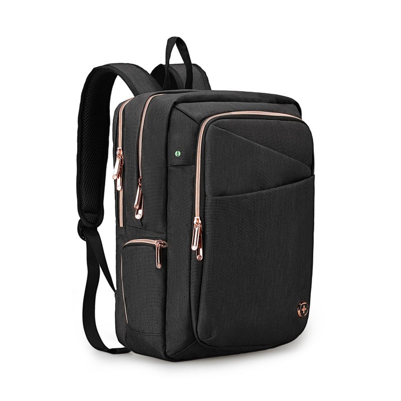 Swissdigital Design Business Laptop Backpack For Women,With USB Charging Port Computer Work Backpack,Fits 15.6 Inch Laptop Travel Casual Backpack,Black | SD1006-01 - Image 4